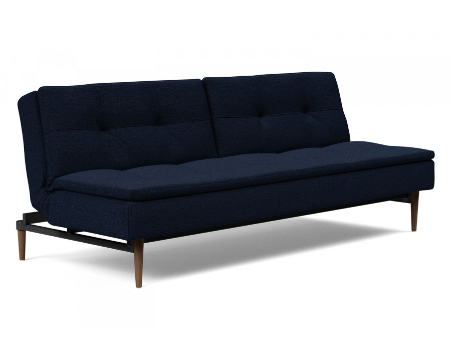 Innovation Living Dublexo Styletto Sofa Bed Dark Wood - 528 Mixed Dance Blue