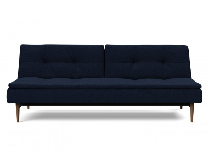 Innovation Living Dublexo Styletto Sofa Bed Dark Wood - 528 Mixed Dance Blue