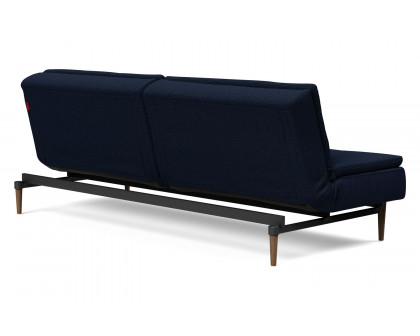 Innovation Living Dublexo Styletto Sofa Bed Dark Wood - 528 Mixed Dance Blue