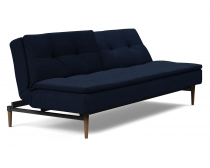 Innovation Living Dublexo Styletto Sofa Bed Dark Wood - 528 Mixed Dance Blue