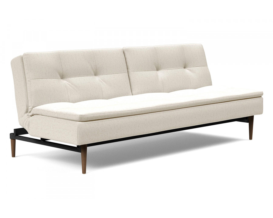 Innovation Living Dublexo Styletto Sofa Bed Dark Wood - 531 Bouclé Off White