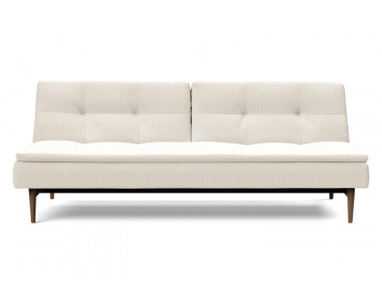 Innovation Living Dublexo Styletto Sofa Bed Dark Wood - 531 Bouclé Off White