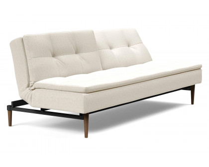 Innovation Living Dublexo Styletto Sofa Bed Dark Wood - 531 Bouclé Off White