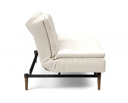 Innovation Living Dublexo Styletto Sofa Bed Dark Wood - 531 Bouclé Off White