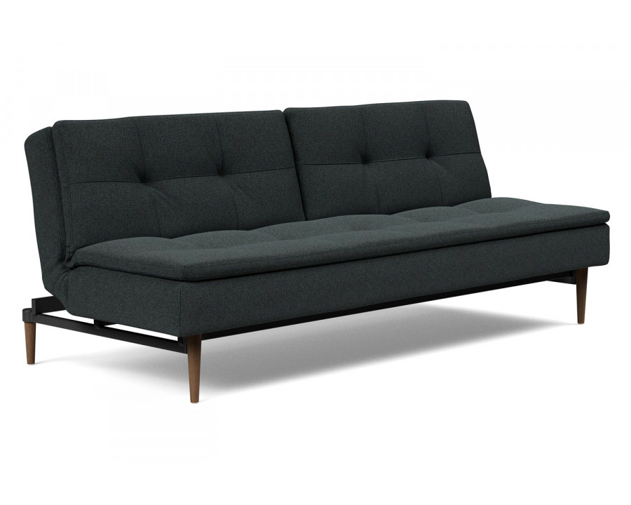 Innovation Living Dublexo Styletto Sofa Bed Dark Wood - 534 Bouclé Black Raven