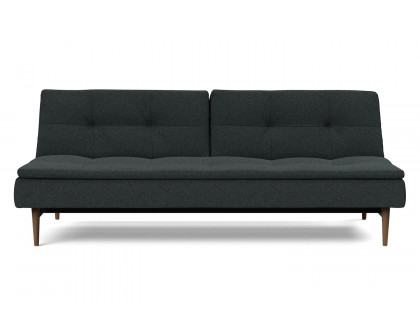 Innovation Living Dublexo Styletto Sofa Bed Dark Wood - 534 Bouclé Black Raven