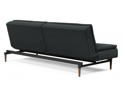 Innovation Living Dublexo Styletto Sofa Bed Dark Wood - 534 Bouclé Black Raven