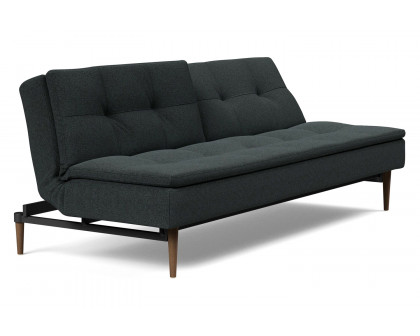 Innovation Living Dublexo Styletto Sofa Bed Dark Wood - 534 Bouclé Black Raven