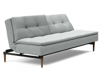 Innovation Living Dublexo Styletto Sofa Bed Dark Wood - 538 Melange Light Gray