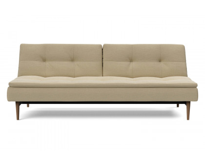 Innovation Living Dublexo Styletto Sofa Bed Dark Wood - 571 Vivus Dusty Sand