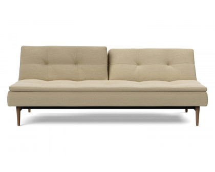 Innovation Living Dublexo Styletto Sofa Bed Dark Wood - 571 Vivus Dusty Sand