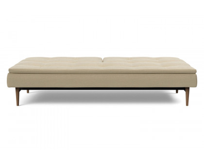 Innovation Living Dublexo Styletto Sofa Bed Dark Wood - 571 Vivus Dusty Sand