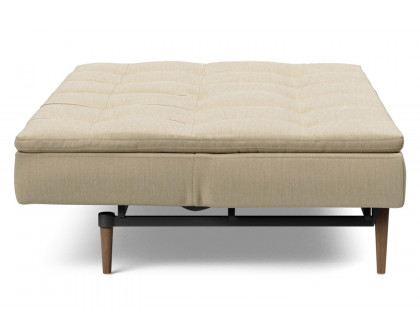 Innovation Living Dublexo Styletto Sofa Bed Dark Wood - 571 Vivus Dusty Sand