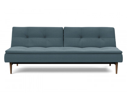 Innovation Living Dublexo Styletto Sofa Bed Dark Wood - 573 Vivus Dusty Blue