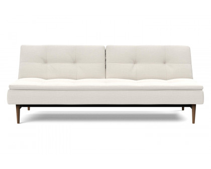 Innovation Living Dublexo Styletto Sofa Bed Dark Wood - 574 Vivus Dusty Off White