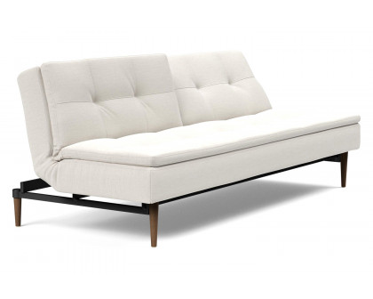 Innovation Living Dublexo Styletto Sofa Bed Dark Wood - 574 Vivus Dusty Off White