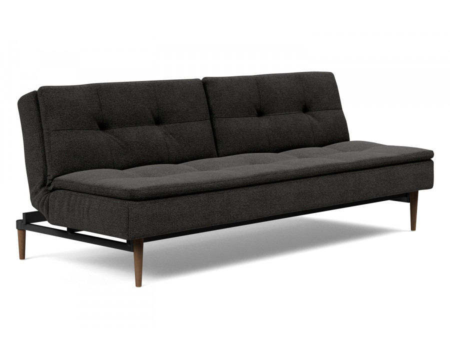 Innovation Living Dublexo Styletto Sofa Bed Dark Wood - 577 Kenya Dark Gray