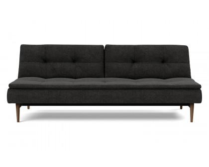 Innovation Living Dublexo Styletto Sofa Bed Dark Wood - 577 Kenya Dark Gray