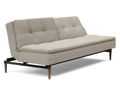 Innovation Living Dublexo Styletto Sofa Bed Dark Wood - 579 Kenya Gravel