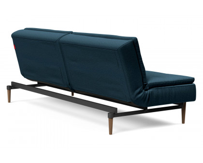 Innovation Living Dublexo Styletto Sofa Bed Dark Wood - 580 Argus Navy Blue