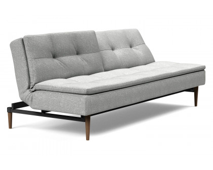 Innovation Living Dublexo Styletto Sofa Bed Dark Wood - 590 Micro Check Gray