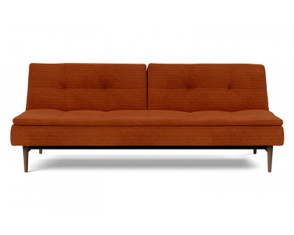 Innovation Living Dublexo Styletto Sofa Bed Dark Wood - 595 Corduroy Burnt Orange