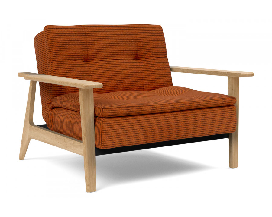 Innovation Living Dublexo Frej Chair Oak - 595 Corduroy Burnt Orange