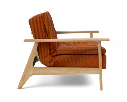 Innovation Living Dublexo Frej Chair Oak - 595 Corduroy Burnt Orange