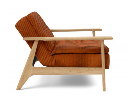 Innovation Living Dublexo Frej Chair Oak - 595 Corduroy Burnt Orange