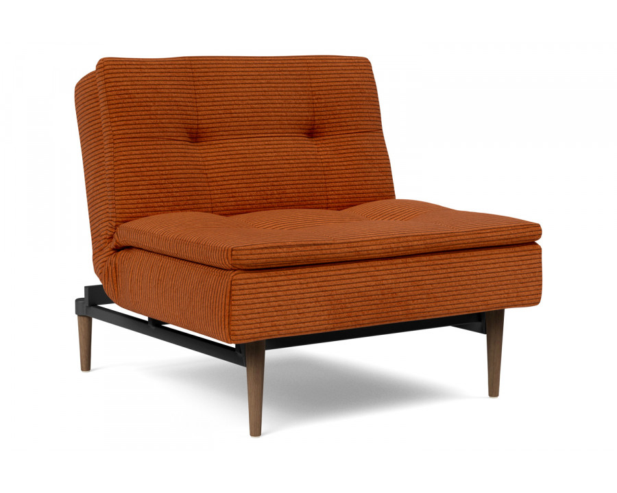 Innovation Living Dublexo Styletto Chair Dark Wood - 595 Corduroy Burnt Orange