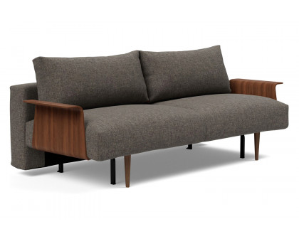 Innovation Living - Frode Dark Styletto Sofa Bed Walnut Arms