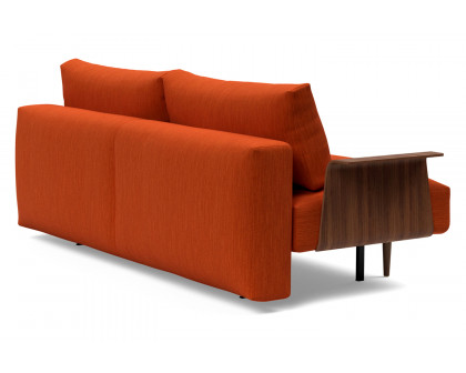 Innovation Living Frode Dark Styletto Sofa Bed Walnut Arms - 506 Elegance Paprika