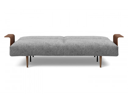 Innovation Living Frode Dark Styletto Sofa Bed Walnut Arms - 563 Twist Charcoal