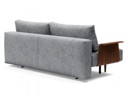 Innovation Living Frode Dark Styletto Sofa Bed Walnut Arms - 565 Twist Granite