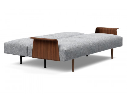 Innovation Living Frode Dark Styletto Sofa Bed Walnut Arms - 565 Twist Granite