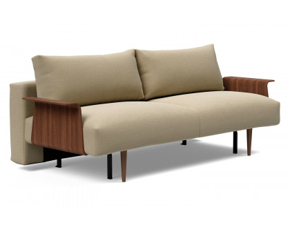 Innovation Living - Frode Dark Styletto Sofa Bed Walnut Arms