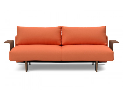 Innovation Living Frode Dark Styletto Sofa Bed Walnut Arms - 581 Argus Rust