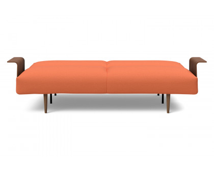 Innovation Living Frode Dark Styletto Sofa Bed Walnut Arms - 581 Argus Rust