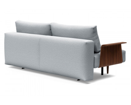 Innovation Living Frode Dark Styletto Sofa Bed Walnut Arms - 583 Argus Gray