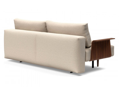 Innovation Living Frode Dark Styletto Sofa Bed Walnut Arms - 584 Argus Natural