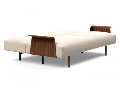 Innovation Living Frode Dark Styletto Sofa Bed Walnut Arms - 584 Argus Natural