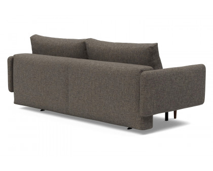 Innovation Living Frode Dark Styletto Sofa Bed Upholstered Arms - 216 Flashtex Dark Gray