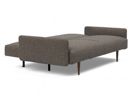 Innovation Living Frode Dark Styletto Sofa Bed Upholstered Arms - 216 Flashtex Dark Gray