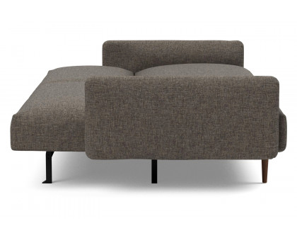 Innovation Living Frode Dark Styletto Sofa Bed Upholstered Arms - 216 Flashtex Dark Gray