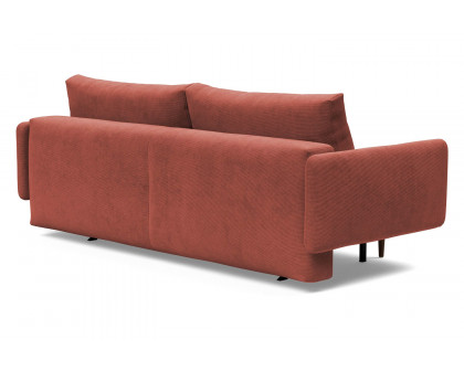 Innovation Living Frode Dark Styletto Sofa Bed Upholstered Arms - 317 Cordufine Rust