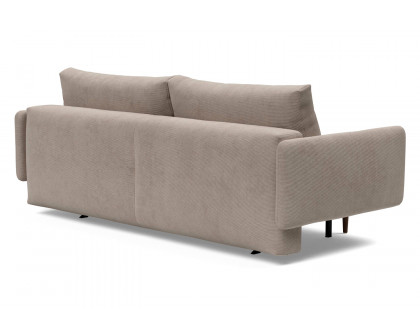 Innovation Living Frode Dark Styletto Sofa Bed Upholstered Arms - 318 Cordufine Beige