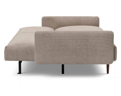 Innovation Living Frode Dark Styletto Sofa Bed Upholstered Arms - 318 Cordufine Beige