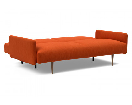 Innovation Living Frode Dark Styletto Sofa Bed Upholstered Arms - 506 Elegance Paprika