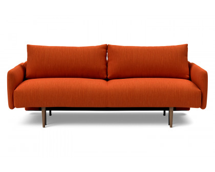 Innovation Living Frode Dark Styletto Sofa Bed Upholstered Arms - 506 Elegance Paprika