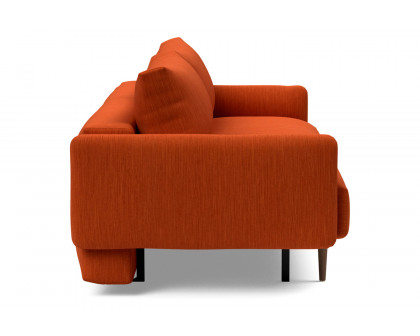 Innovation Living Frode Dark Styletto Sofa Bed Upholstered Arms - 506 Elegance Paprika